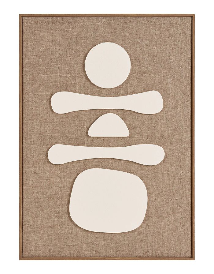 Wandbild Relief Diva No.1 von House Nordic in Braun und Beige mit abstrakter plastischer Oberfläche, 50 × 70 cm.