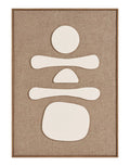 Wandbild Relief Diva No.1 von House Nordic in Braun und Beige mit abstrakter plastischer Oberfläche, 50 × 70 cm.