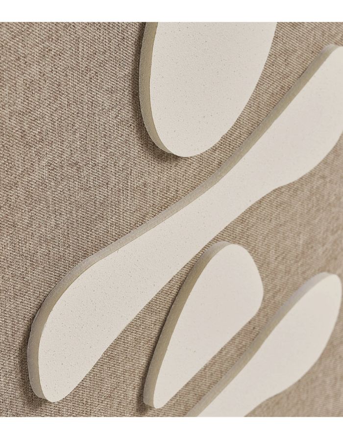 Wandbild Relief Diva No.1 von House Nordic in Braun und Beige mit abstrakter plastischer Oberfläche, 50 × 70 cm.