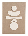 Wandbild Relief Diva No.2 von House Nordic in Braun und Beige mit abstrakter plastischer Reliefstruktur, 50 × 70 cm.