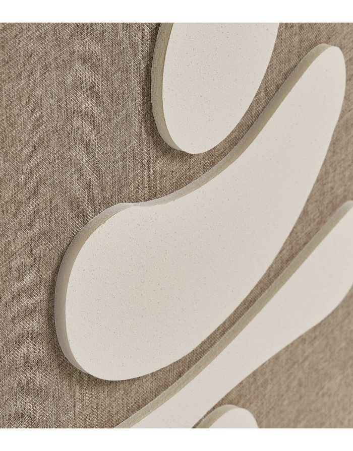 Wandbild Relief Diva No.2 von House Nordic in Braun und Beige mit abstrakter plastischer Reliefstruktur, 50 × 70 cm, Nahaufnahme.