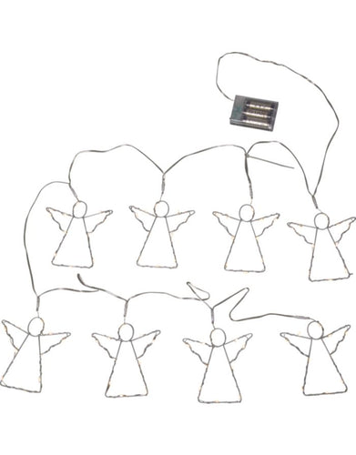 Lichterkette Angela von Star Trading mit silbernen Metallringen und warmweißen LEDs – elegante Weihnachts- und Ganzjahresdeko für Innenräume.