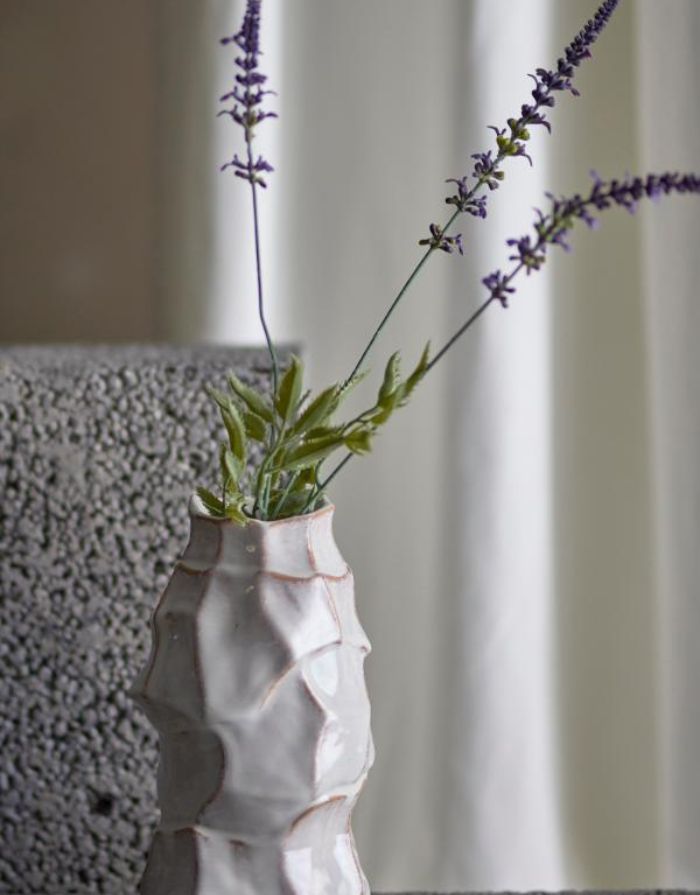 Bloomingville Kunstblume Lavendel in Violett mit feinen Blütenständen und grünen Blättern