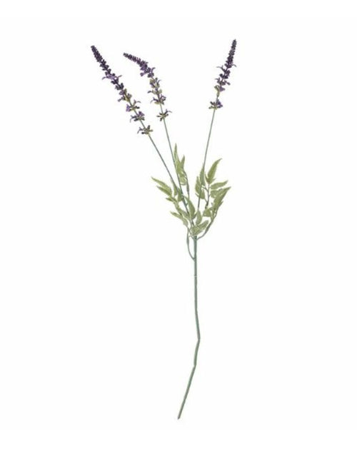 Bloomingville Kunstblume Lavendel in Violett mit feinen Blütenständen und grünen Blättern