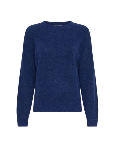 MSCH Copenhagen Pullover Festina Hope in Soda Blue Melange – klassischer Strickpullover