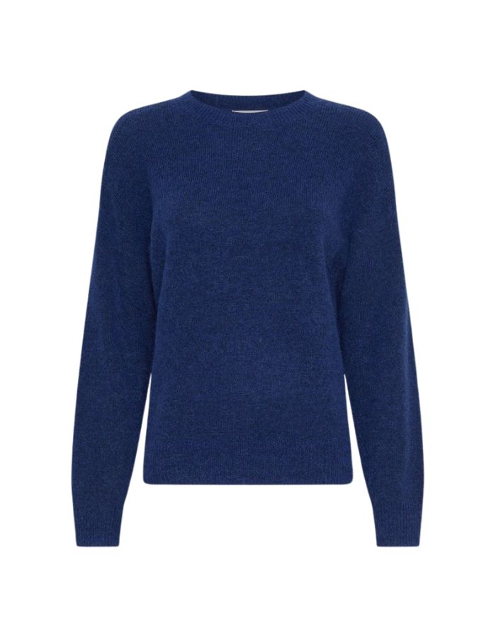 MSCH Copenhagen Pullover Festina Hope in Soda Blue Melange – klassischer Strickpullover