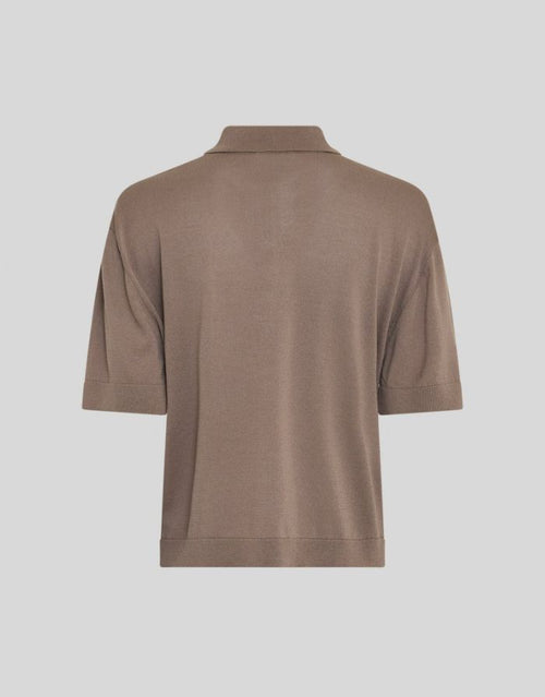  MSCH Copenhagen Shirt Terine 2/4 Mountain Trail mit Polokragen und Knopfleiste.