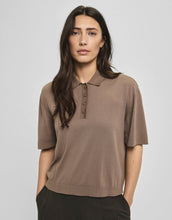 Laden Sie das Bild in den Galerie-Viewer,  MSCH Copenhagen Shirt Terine 2/4 Mountain Trail mit Polokragen und Knopfleiste.
