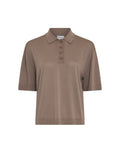  MSCH Copenhagen Shirt Terine 2/4 Mountain Trail mit Polokragen und Knopfleiste.
