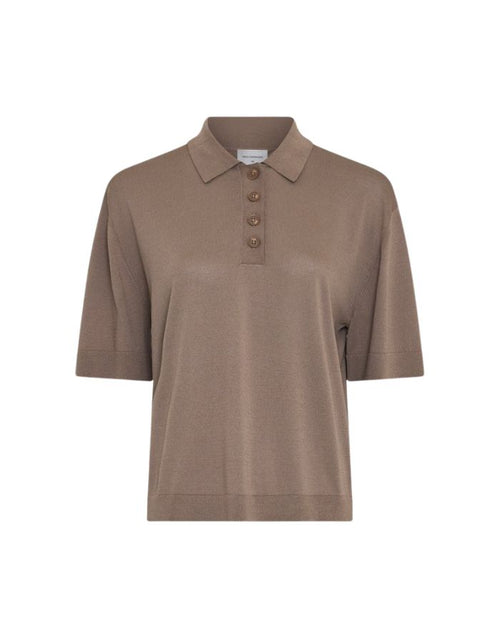  MSCH Copenhagen Shirt Terine 2/4 Mountain Trail mit Polokragen und Knopfleiste.