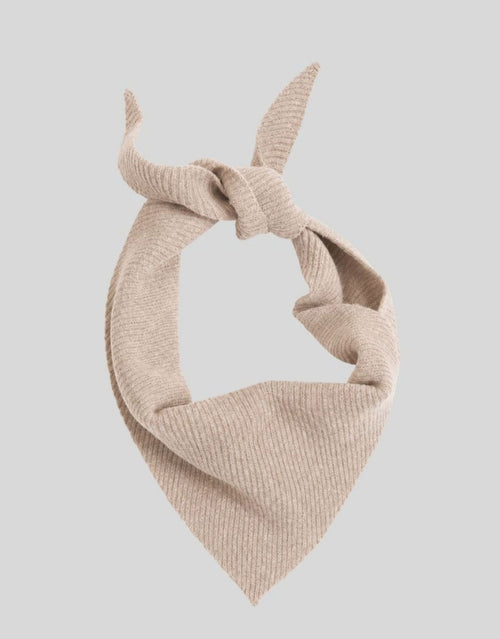 Hell beige-grau melierter Schal Lowee von MSCH Copenhagen in Warm Light Grey Melange aus 100 % RWS-zertifizierter Merinowolle.