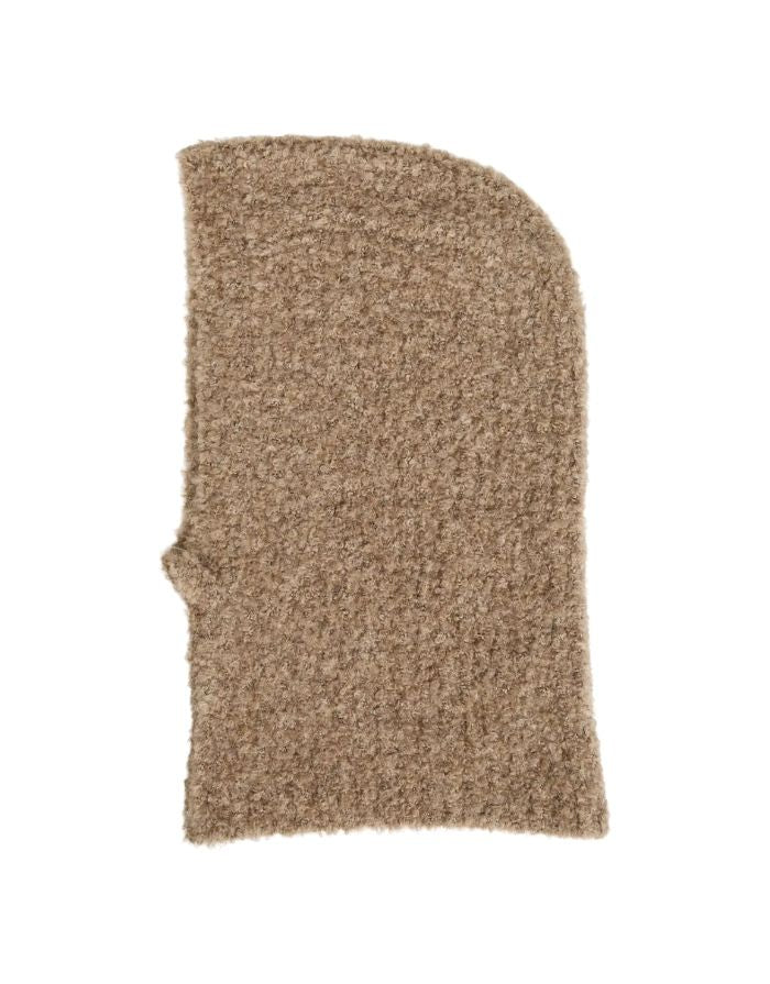 Balaclava Vijanix Boucle Knit in der Farbe Brown Lentil von VILA – warme, strukturierte Strick-Balaclava mit modernem Design und hohem Tragekomfort für kalte Wintertage