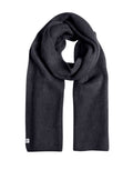 Dunkelblaufarbener Hope Icon Scarf von MSCH Copenhagen aus weichem Woll- und Alpakamix mit gebürsteter Oberfläche und dezentem Logo.