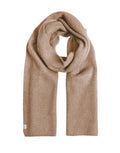 Beigefarbener MSCHHope Icon Scarf von MSCH Copenhagen aus weichem Woll- und Alpakamix mit gebürsteter Oberfläche und dezentem Logo