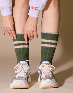 Popeia Stricksocken Wolle I Grün