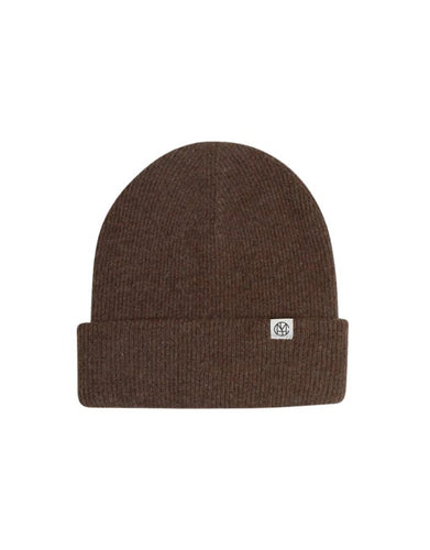 MSCH Copenhagen Lowee Icon Beanie Slate Black Melange – Mütze aus Merinowolle