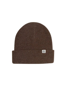 MSCH Copenhagen Lowee Icon Beanie Slate Black Melange – Mütze aus Merinowolle