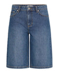 Bermuda Shorts von Ichi aus blauem Jeansstoff in der Farbe Washed Blue