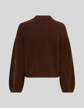 Laden Sie das Bild in den Galerie-Viewer, MSCH Copenhagen Cardigan Zafina in Slate Black – kastiger Strickcardigan mit Ballonärmeln
