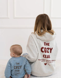 Oversized Hoodie Erwachsene Cozy Club Hellgrau