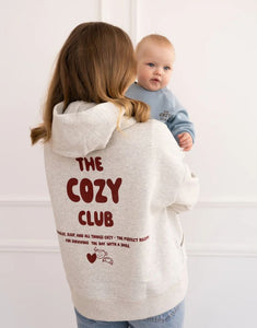 Oversized Hoodie Erwachsene Cozy Club Hellgrau