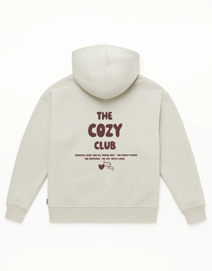 Oversized Hoodie Erwachsene Cozy Club Hellgrau
