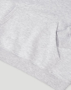 OH APRIL Boyfriend Hoodie Fluffy Light Grey Acid – oversized Damen Hoodie mit Sugar Pink Logo-Stickerei, Used-Optik, Größen XS–XL.