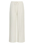  MSCH Copenhagen Hose Daria Sand in Beige mit weitem Bein und elastischem Bund.
