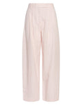 Hellrosa Franciska HW Hose von MSCH Copenhagen mit hoher Taille, weitem Bein und eleganten Falten von vorne