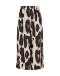 MSCH Copenhagen Hose Karalie Jusia Ankle Licorice Leo mit weitem Bein und Leopardenmuster.