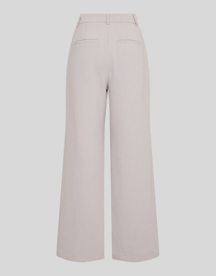MSCH Copenhagen Hose Macy Michelle HW Peyote in Beige mit hoher Taille und weitem Bein.