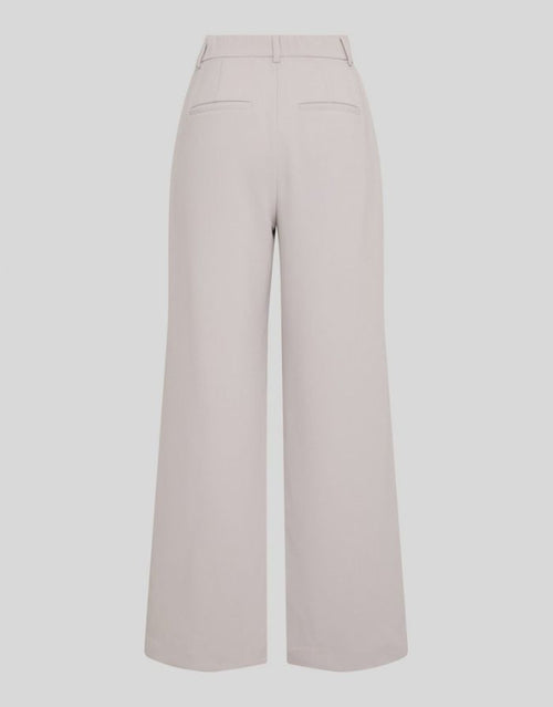 MSCH Copenhagen Hose Macy Michelle HW Peyote in Beige mit hoher Taille und weitem Bein.