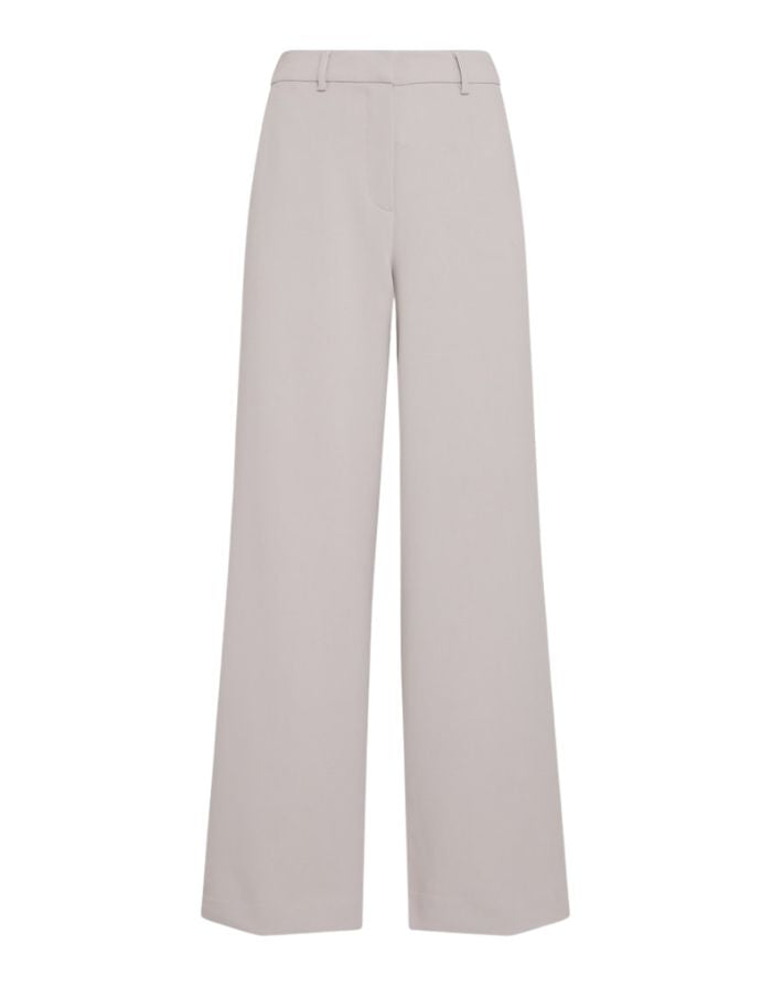 MSCH Copenhagen Hose Macy Michelle HW Peyote in Beige mit hoher Taille und weitem Bein.
