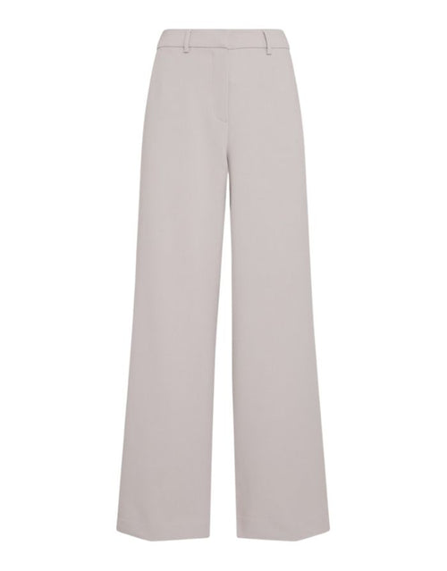 MSCH Copenhagen Hose Macy Michelle HW Peyote in Beige mit hoher Taille und weitem Bein.