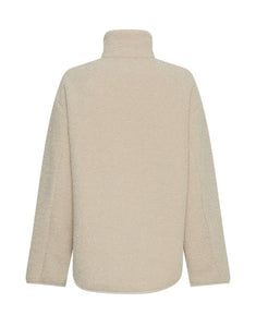 MSCH Copenhagen Teddy Jacke Letha in Fog – lockere Damenjacke mit Reißverschluss