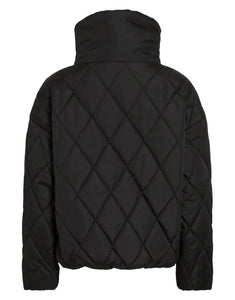 VILA Vibumble Puffer Jacke Black Beauty – gesteppte Winterjacke in Schwarz