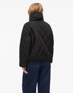 VILA Vibumble Puffer Jacke Black Beauty – gesteppte Winterjacke in Schwarz