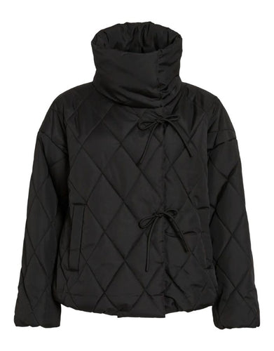 VILA Vibumble Puffer Jacke Black Beauty – gesteppte Winterjacke in Schwarz