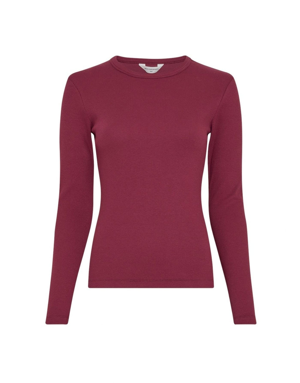 Langarmshirt Kickie Rasmia Ripp in der Farbe Rhododendron Weinrot von MSCH Copenhagen
