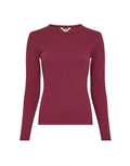 Langarmshirt Kickie Rasmia Ripp in der Farbe Rhododendron Weinrot von MSCH Copenhagen