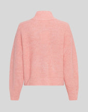 Laden Sie das Bild in den Galerie-Viewer, MSCH Copenhagen Pullover Meilani Gytta Zip in Strawberry Ice – boxy geschnittener Strickpullover mit Half-Zip-Kragen aus Wollmix.
