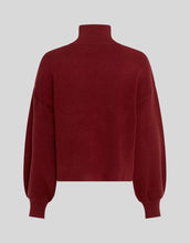 Laden Sie das Bild in den Galerie-Viewer, MSCH Copenhagen Pullover Mercy East M in Syrah – Strickpullover mit hohem Kragen
