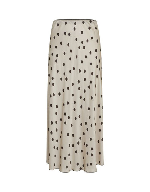 MSCH Copenhagen Clarette Irida Rock Peyote Dot in Creme mit dunkelbraunem Punktmuster und fließender A-Linie