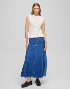 MSCH Copenhagen Jeansrock Laurentine Rue HW in Mid Blue Wash – Maxirock aus TENCEL™“