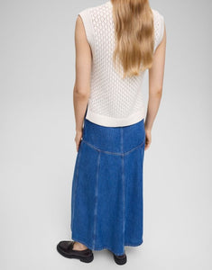 MSCH Copenhagen Jeansrock Laurentine Rue HW in Mid Blue Wash – Maxirock aus TENCEL™“