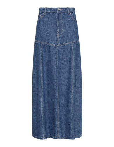 MSCH Copenhagen Jeansrock Laurentine Rue HW in Mid Blue Wash – Maxirock aus TENCEL™“