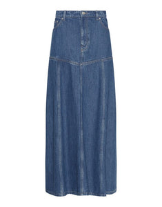 MSCH Copenhagen Jeansrock Laurentine Rue HW in Mid Blue Wash – Maxirock aus TENCEL™“