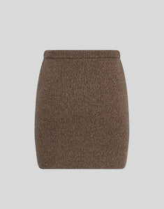 MSCH Copenhagen Rock Lissi in Slate Black Melange – gestrickter Minirock