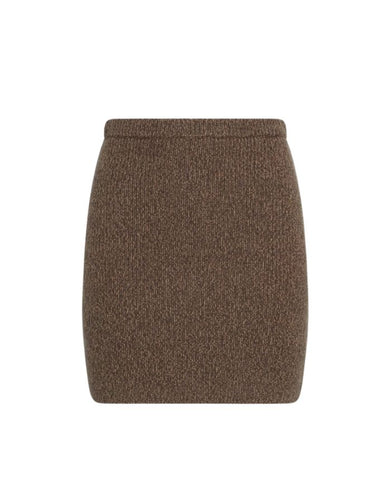 MSCH Copenhagen Rock Lissi in Slate Black Melange – gestrickter Minirock