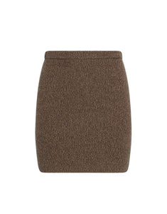 MSCH Copenhagen Rock Lissi in Slate Black Melange – gestrickter Minirock